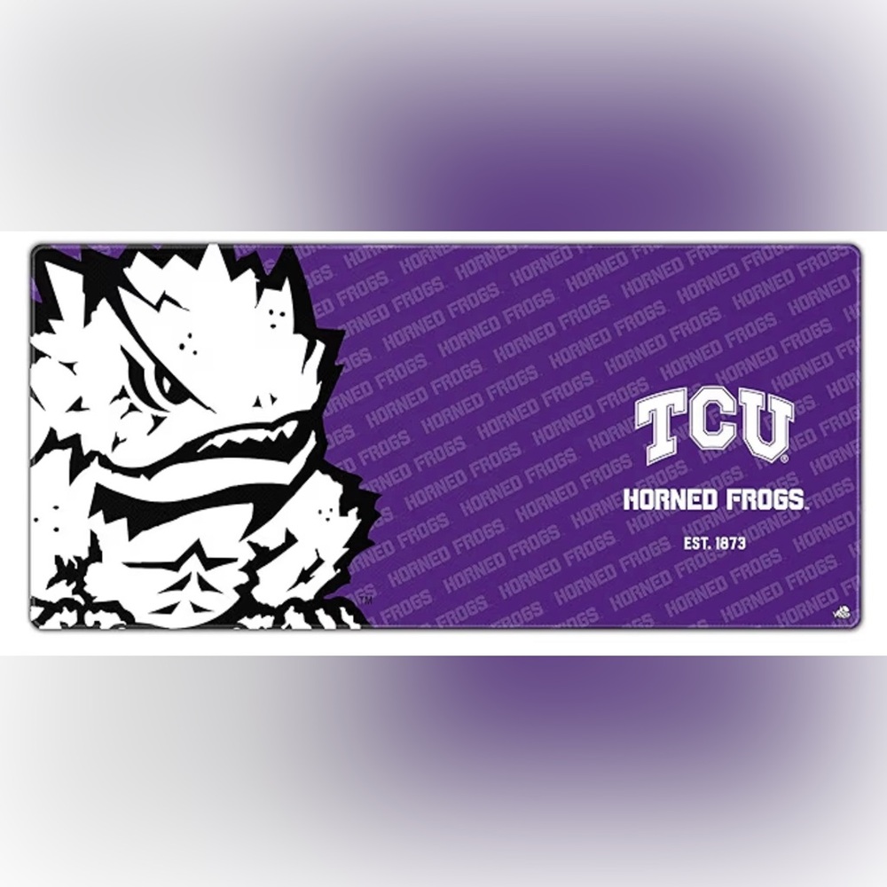 TCU Horned Frogs Purple YouTheFan NCAA TCU Logo Series Desk Pad